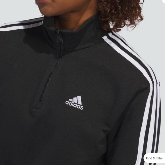 ADIDAS Essentials Women's 1/4 Zip Pullover Sweatshirt - Picture 3 of 4